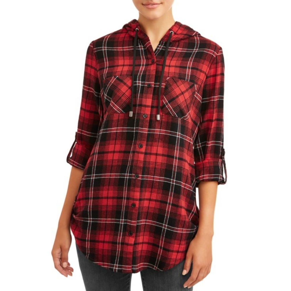 🖤No Boundaries Hooded Flannel Shirt